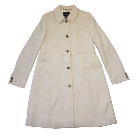 NWT J.Crew Classic Lady Day Coat in Vintage White Ivory Doublecloth Wool 16T - Picture 3 of 13